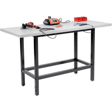 Global Industrial Standing Height Workbench, 72 x 30in, Plastic Laminate Square Edge 318946